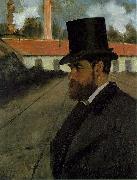Edgar Degas Henri Rouart in front of his Factory USA oil painting artist